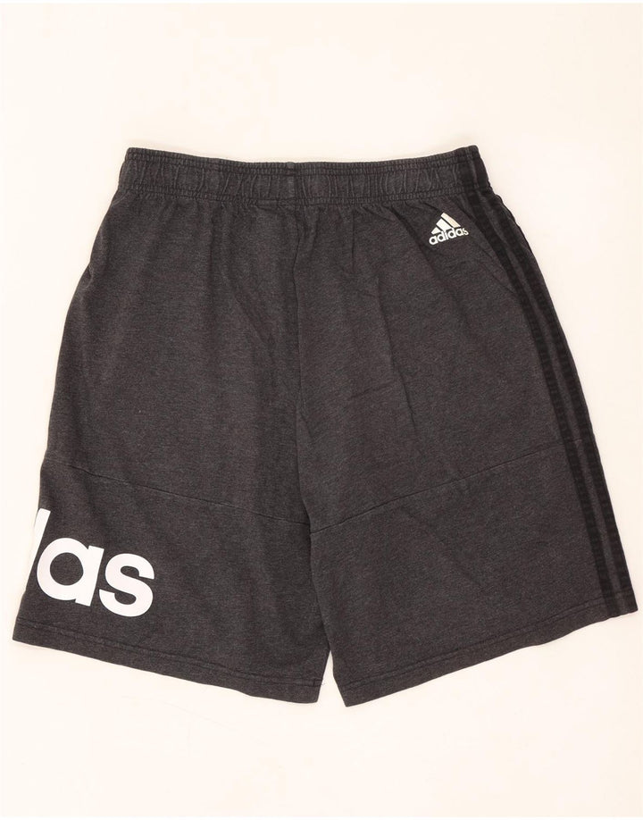 Adidas Short de sport graphique pour hommes, grand coton gris