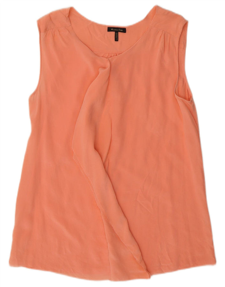 Massimo Dutti Chemisier sans manches pour femme UK 10 Petit Rose