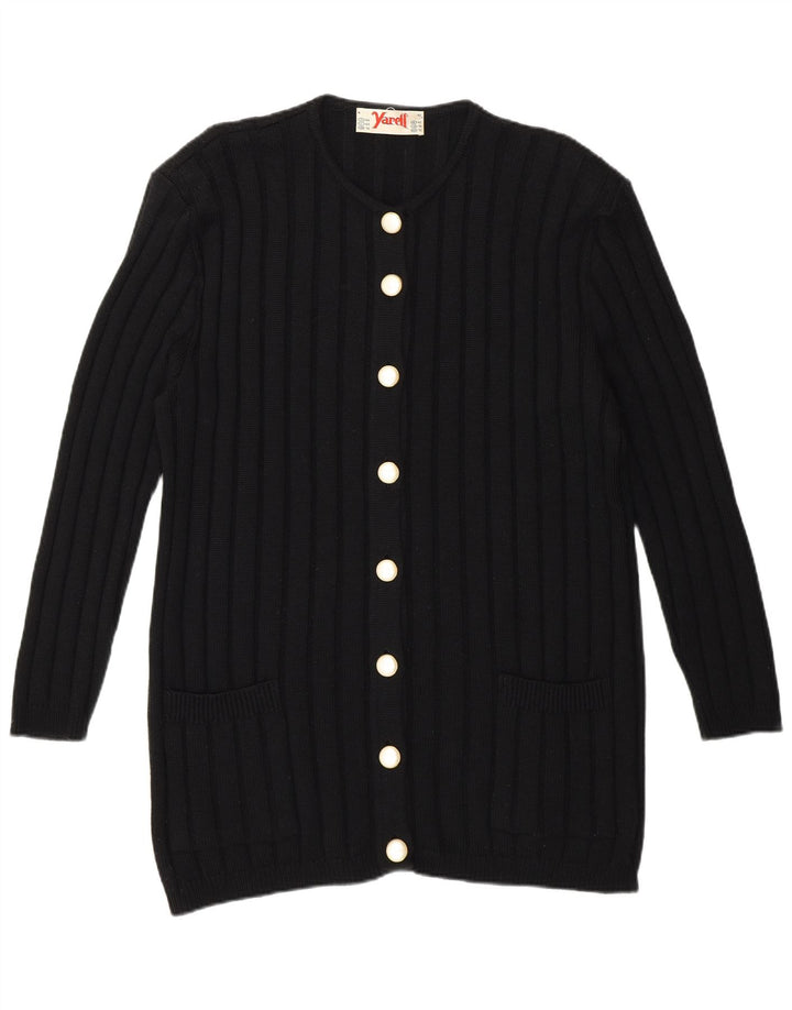 Yarell Cardigan Long pour Femme UK 16 Grand Noir Polyacrylique