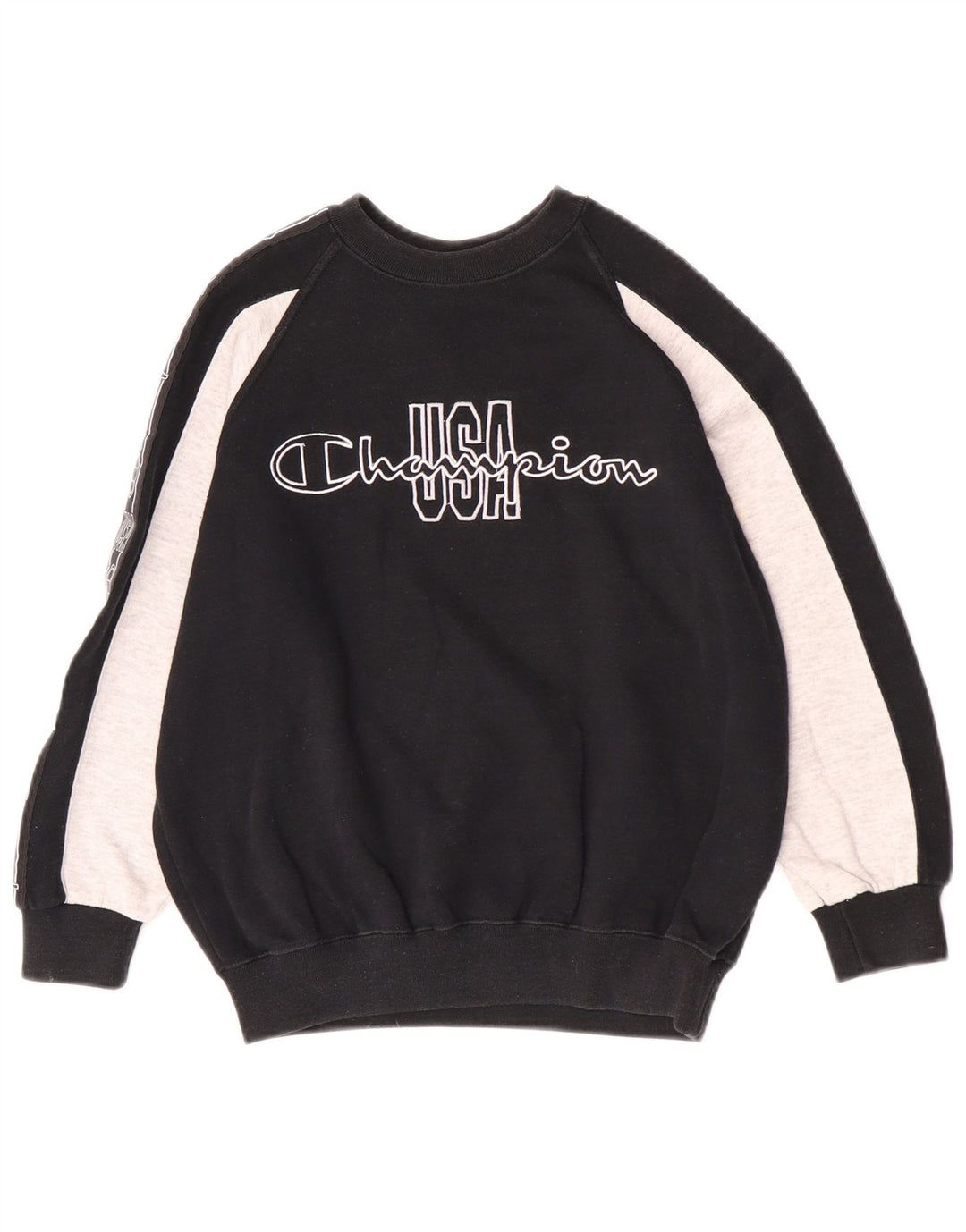 Champion Sweat-shirt graphique pour garçon 9-10 ans Noir moyen colour block