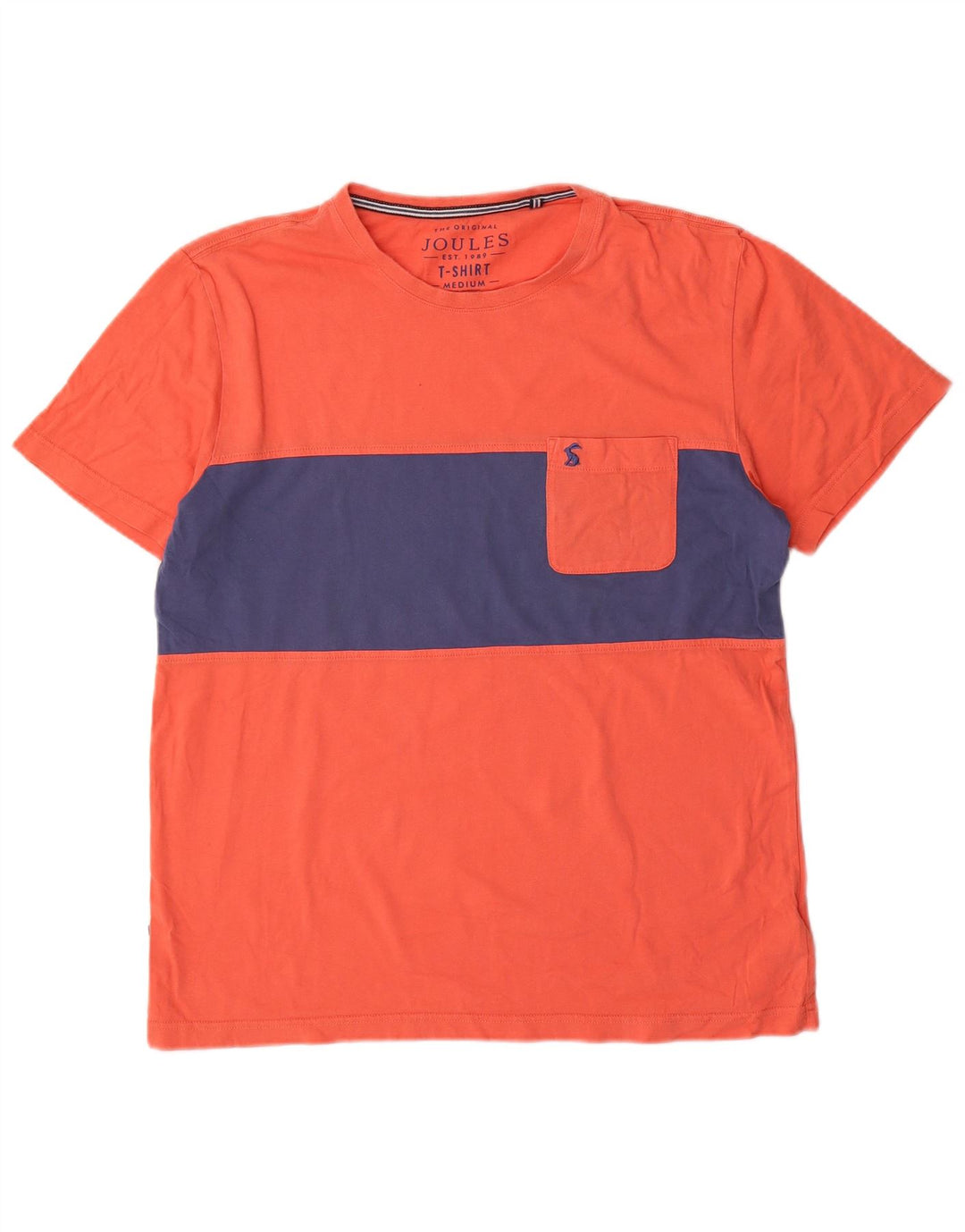Joules T-Shirt Homme Orange Moyen Colourblock Coton