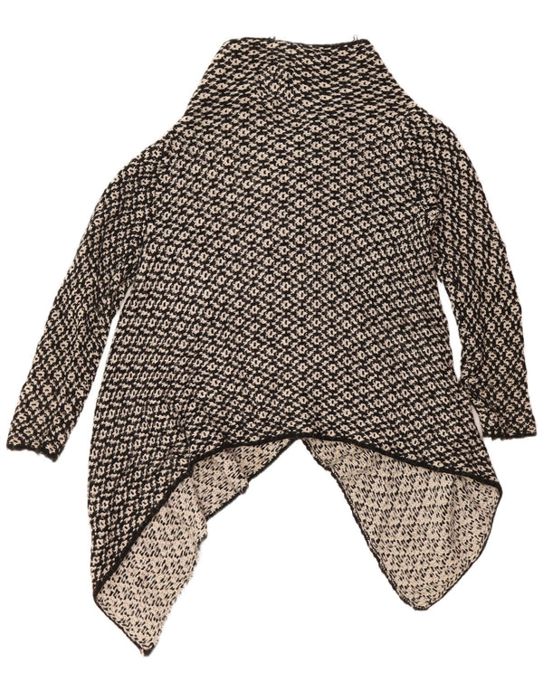 ZARA Pull cardigan ouvert surdimensionné pour femme UK 14 Acrylique noir moyen