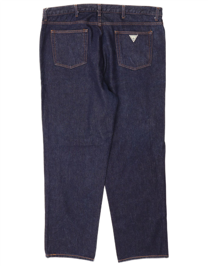 Guess Jean droit homme W42 L32 bleu marine coton