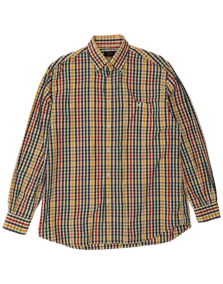 Paul & Shark Chemise Yachting Homme Taille 41 Grand Carreau Multicolore