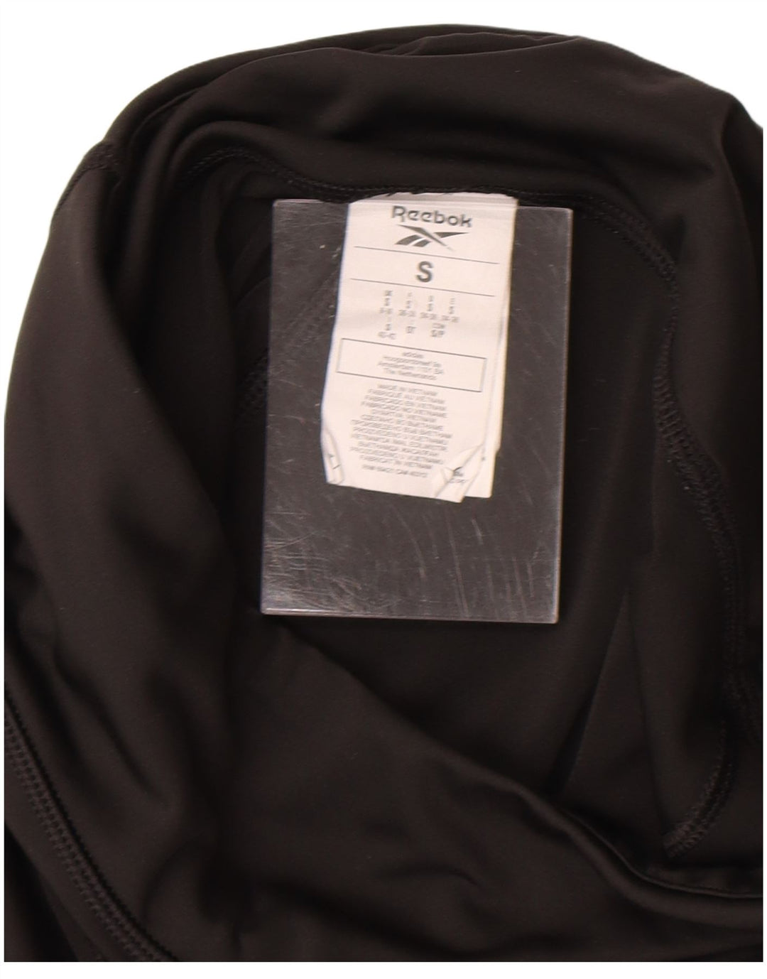 Reebok Leggings Femme UK 8 Small Noir Polyester