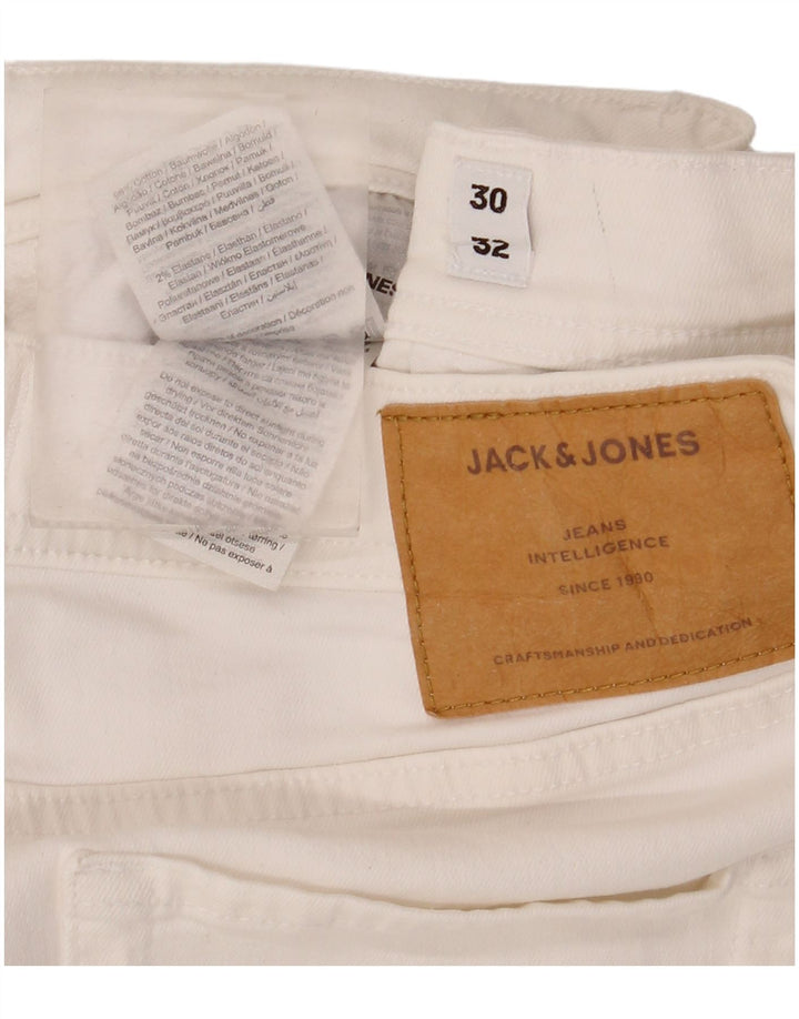 Jack & Jones Jean Slim W30 L26 Homme Blanc Coton