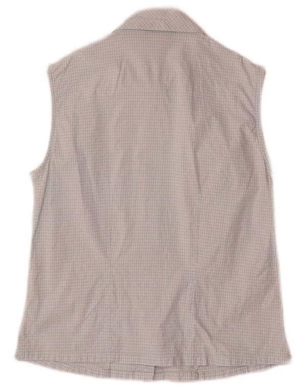 Chemise sans manches fille vintage 13-14 ans vichy bleu