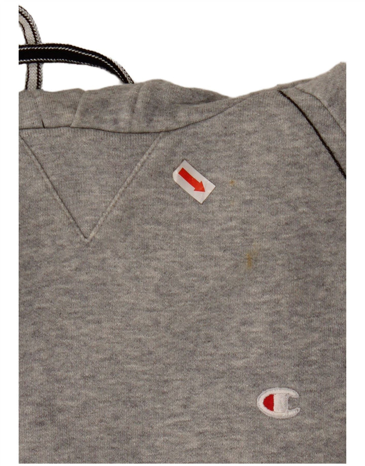 CHAMPION Pull à Capuche Homme Gris Moyen Coton