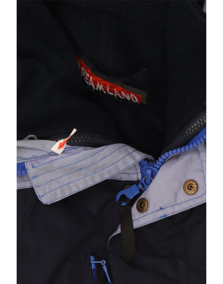 Dreamland Veste de ski à capuche pour homme UK 40 Large Bleu marine Colourblock