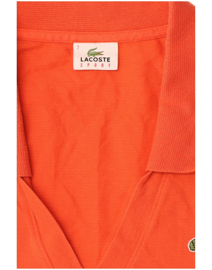 Lacoste Polo sans manches pour femmes, taille UK 12 Medium, orange