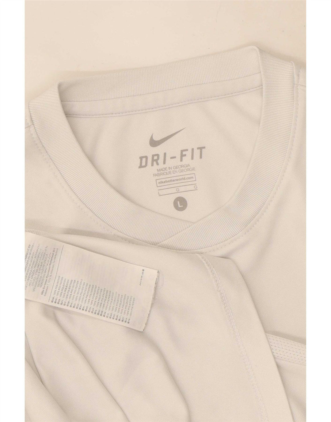 Nike Hommes Dri Fit T-Shirt Haut Large Blanc Polyester