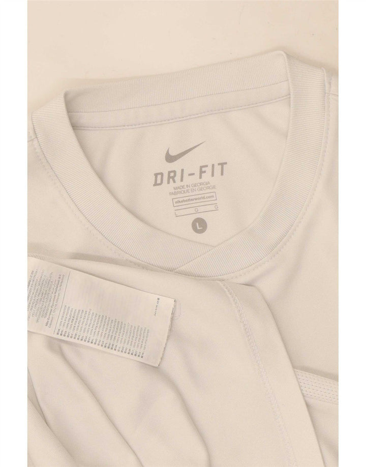 Nike Hommes Dri Fit T-Shirt Haut Large Blanc Polyester