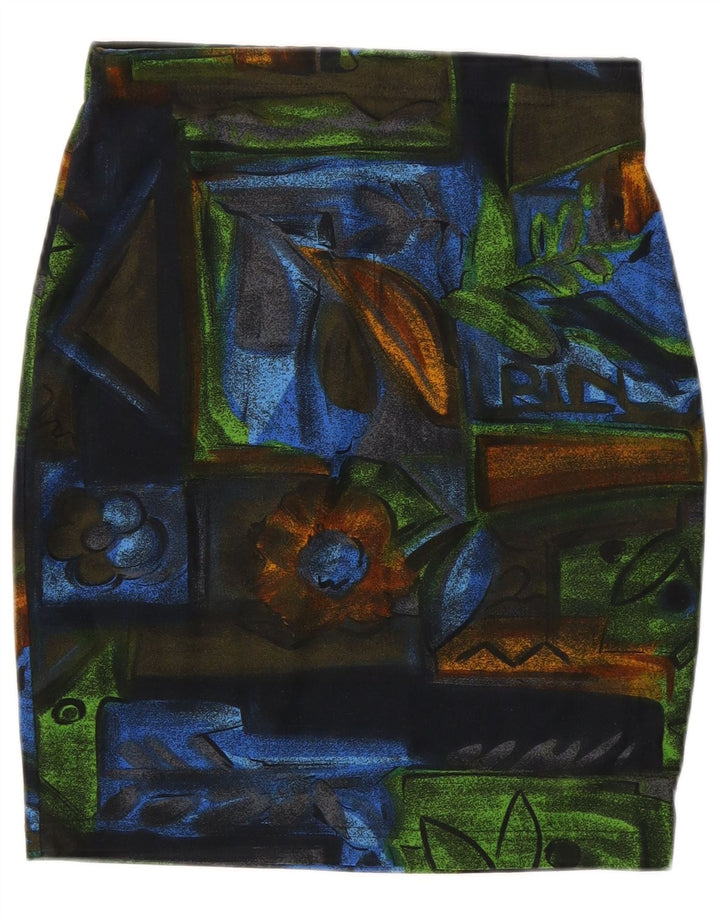 jupe crayon femme vintage W28 Polyester floral multicolore moyen