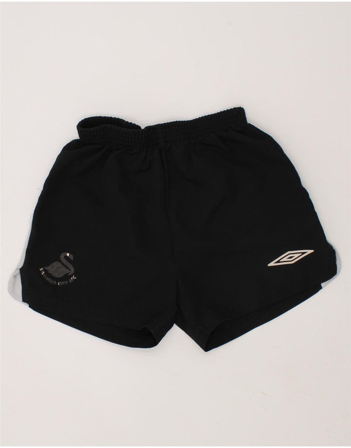 UMBRO Boys Sport Shorts 4-5 Years Black Colourblock Polyester Vintage Umbro and Second-Hand Umbro from Messina Hembry 