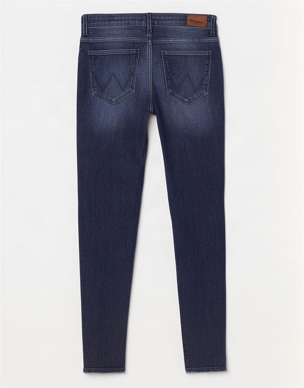 Wrangler Jean Skinny Femme W29 L27 Bleu Marine Coton