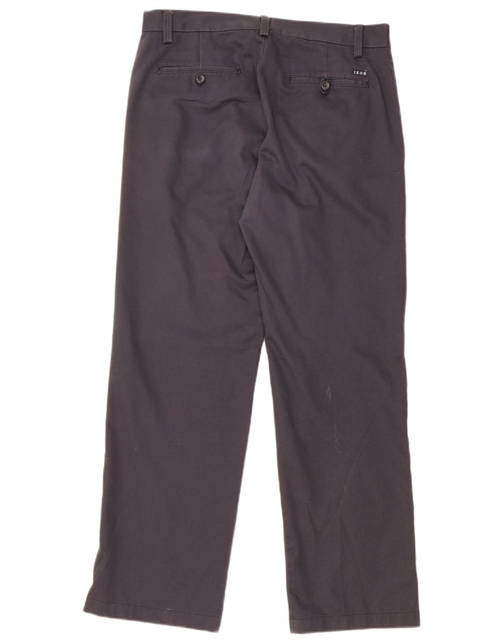IZOD Pantalon Chino Slim Fit Homme W30 L30 Bleu Marine Coton