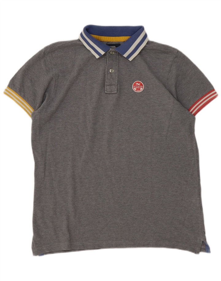 North Sails Polo Rugby Homme Petit Gris Coton