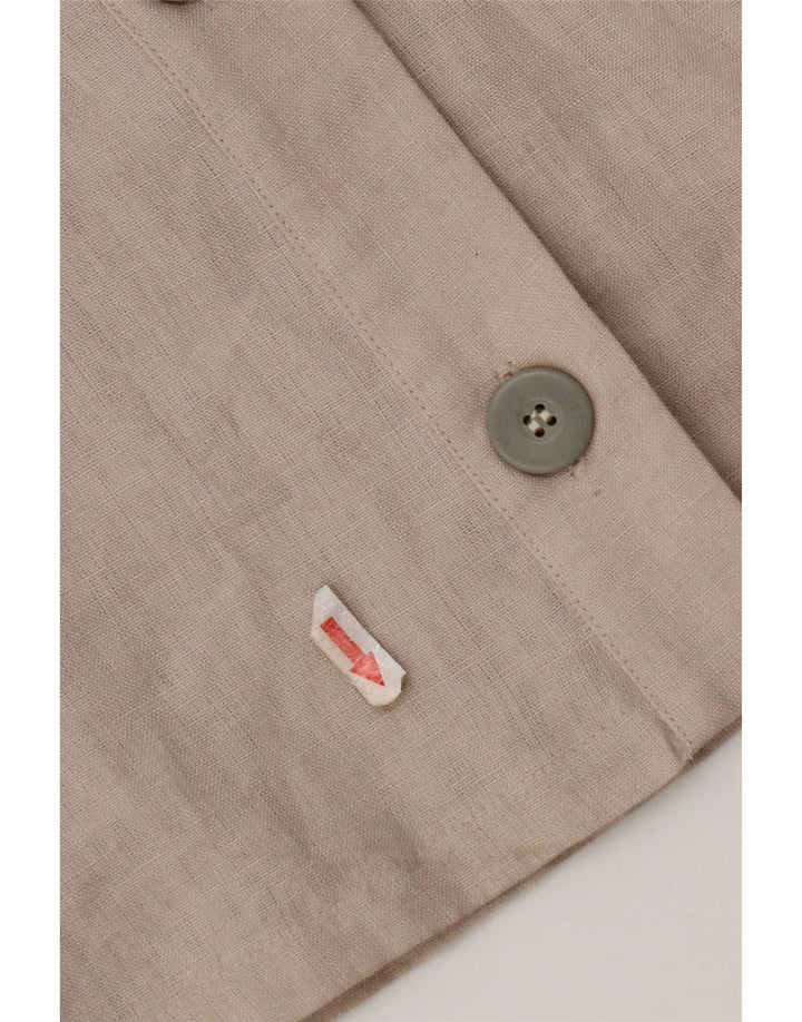 Chemisier chemise femme vintage IT 44 Lin gris moyen