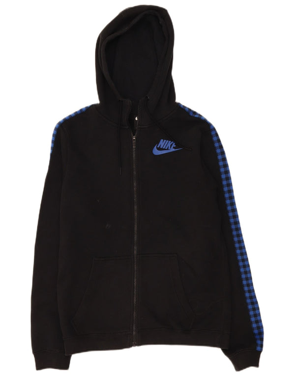 Nike Sweat à capuche zippé pour homme en coton color block Noir Taille S