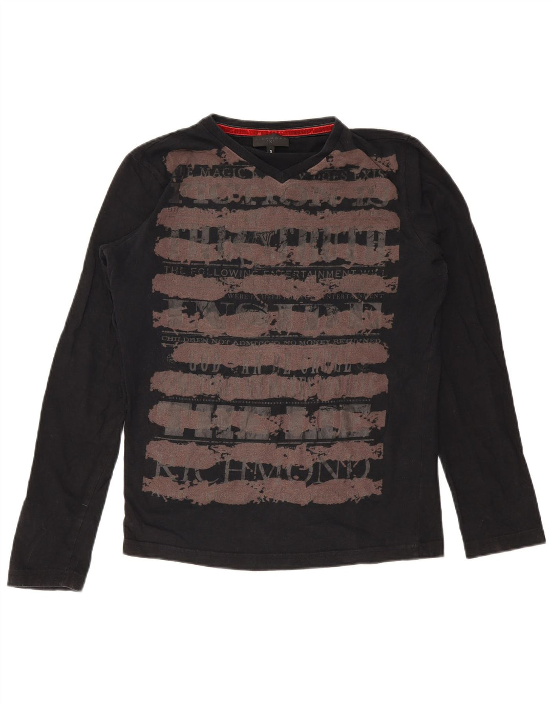 Richmond Haut graphique à manches longues pour homme Petit rayé noir
