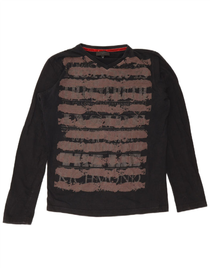 Richmond Haut graphique à manches longues pour homme Petit rayé noir