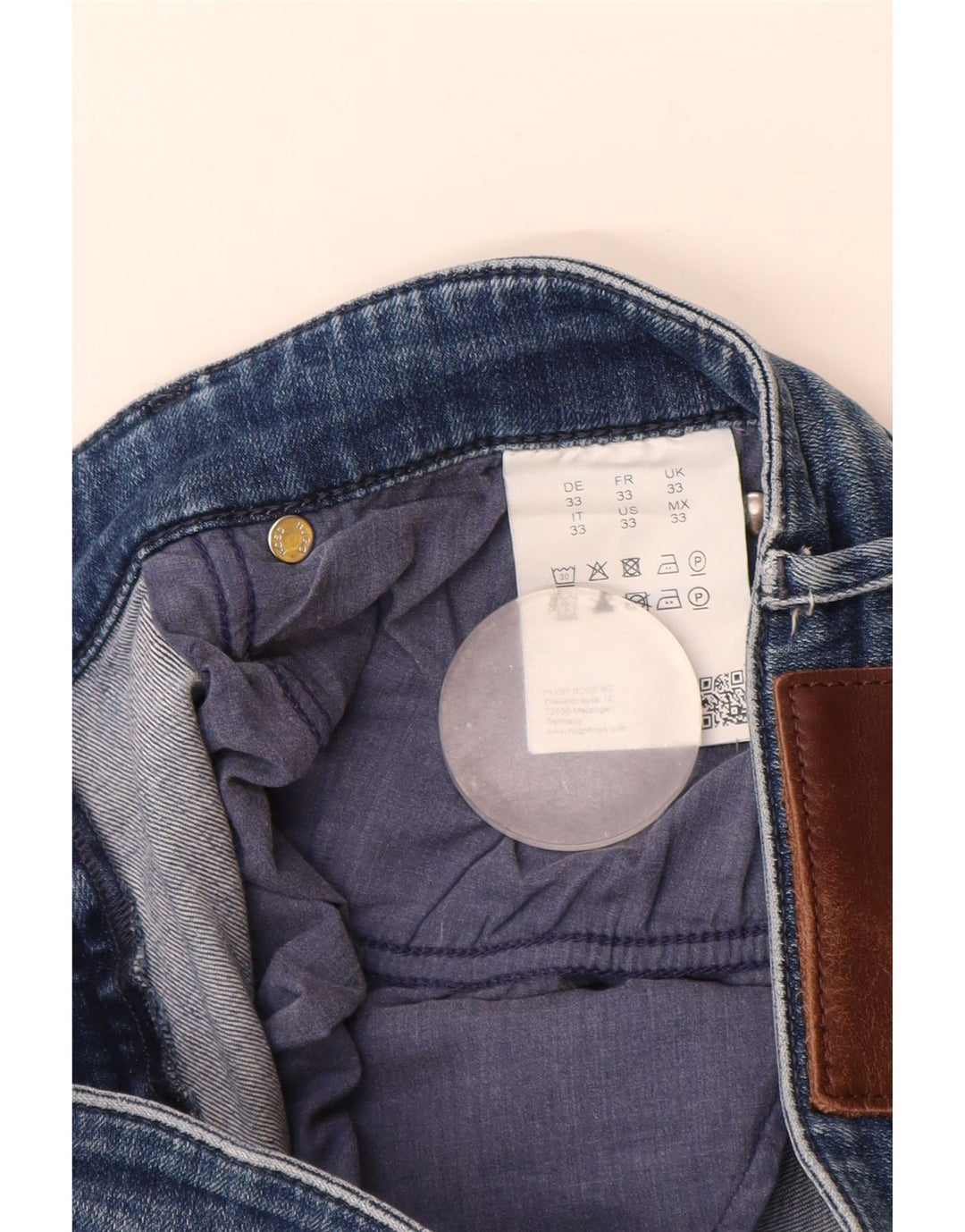 HUGO BOSS Short en jean W33 en coton bleu moyen