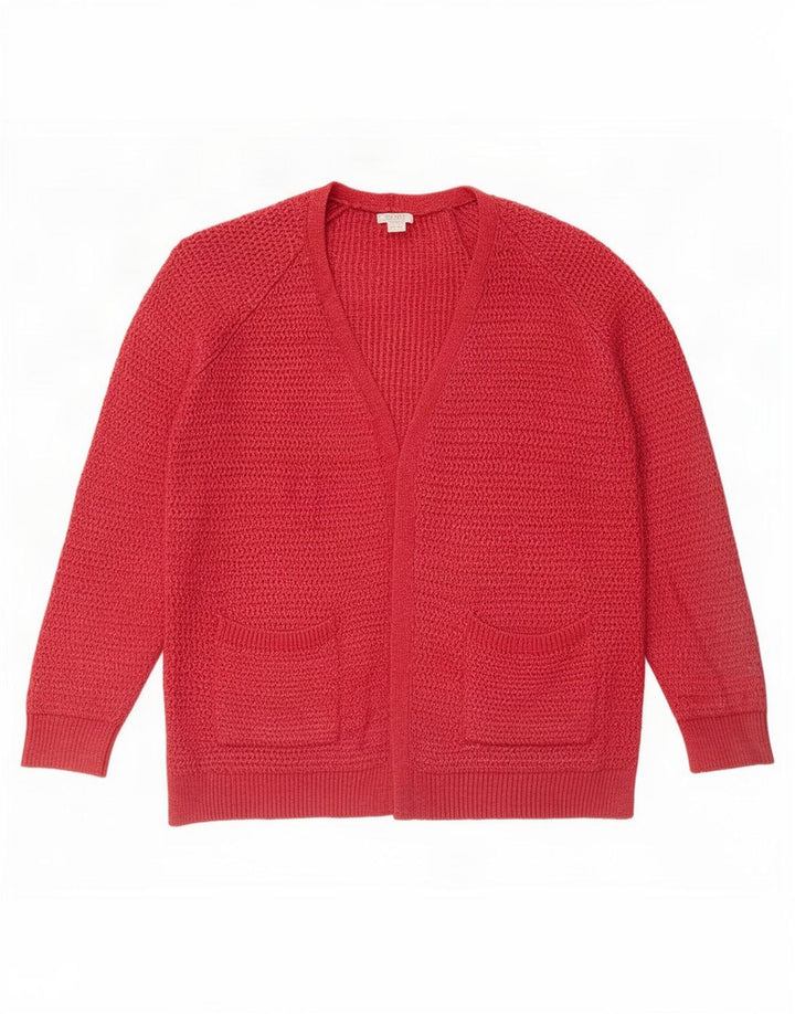 Fat Face Cardigan ouvert surdimensionné pour femme UK 12 Viscose rouge moyen