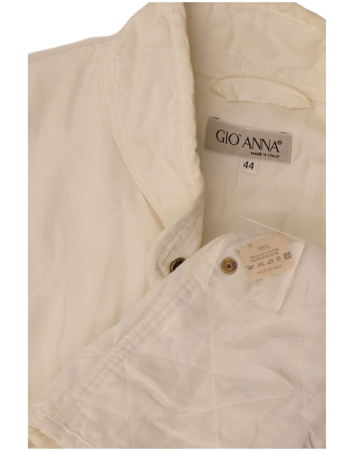 Gio Anna Gilet matelassé pour femme IT 44 Polyester blanc moyen