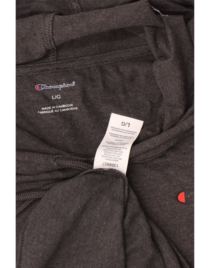 Champion Haut à capuche à manches longues pour homme en coton gris Taille L