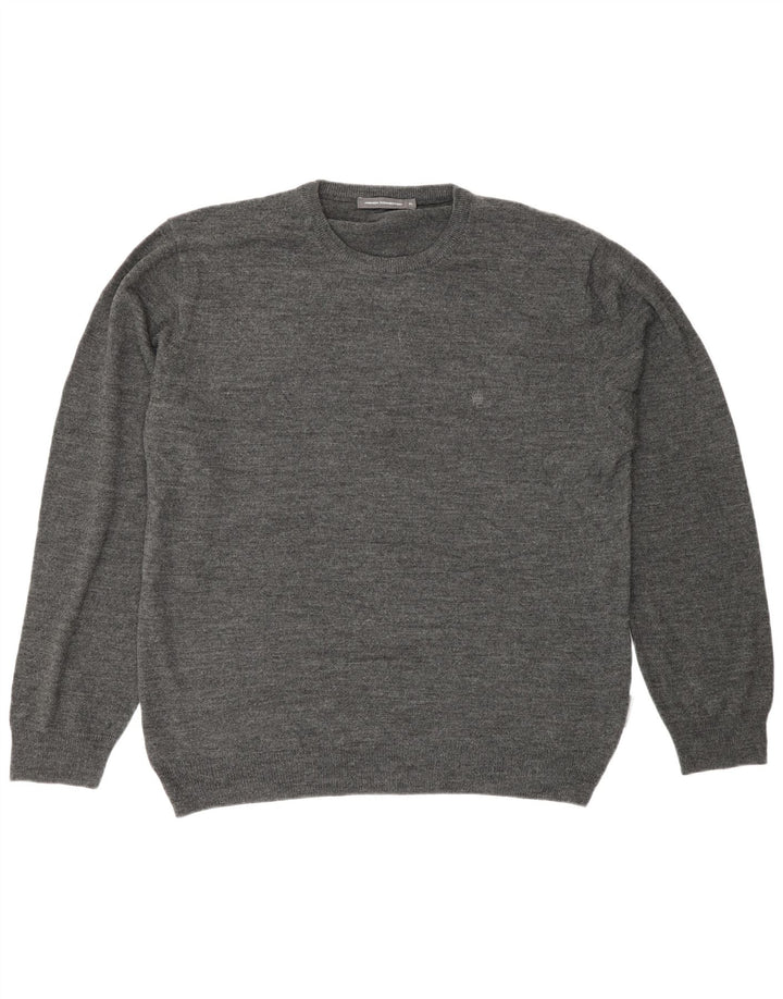 French Connection Pull Col Ras du Cou XL Homme Gris Acrylique