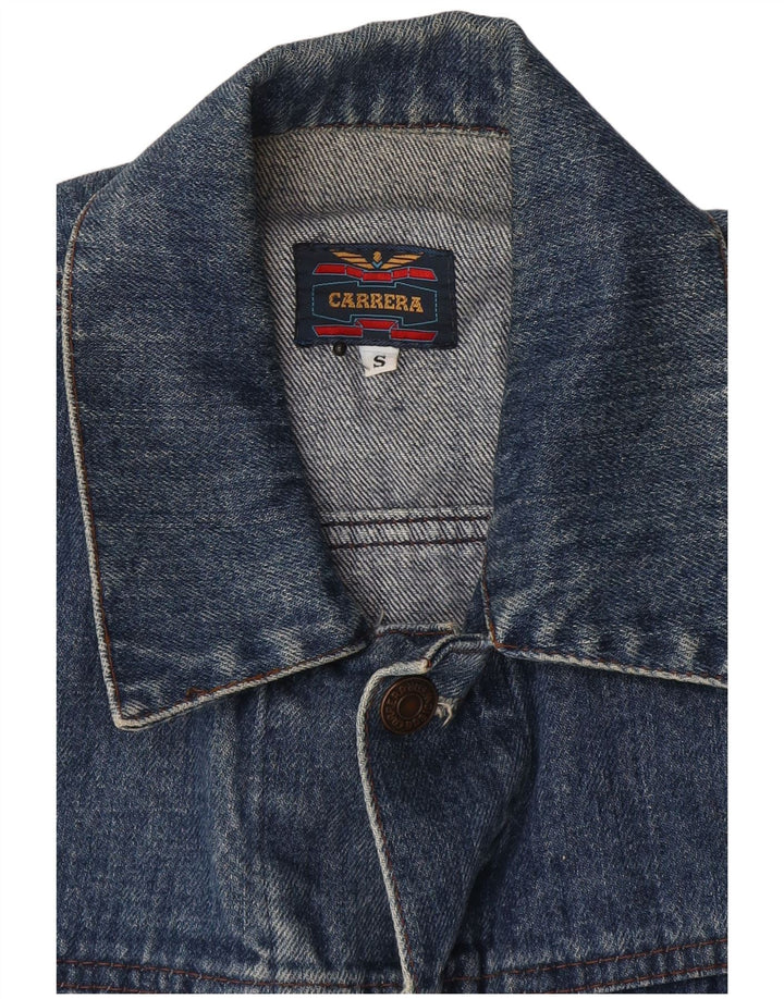 Carrera Hommes Denim Gilet UK 36 Petit Bleu