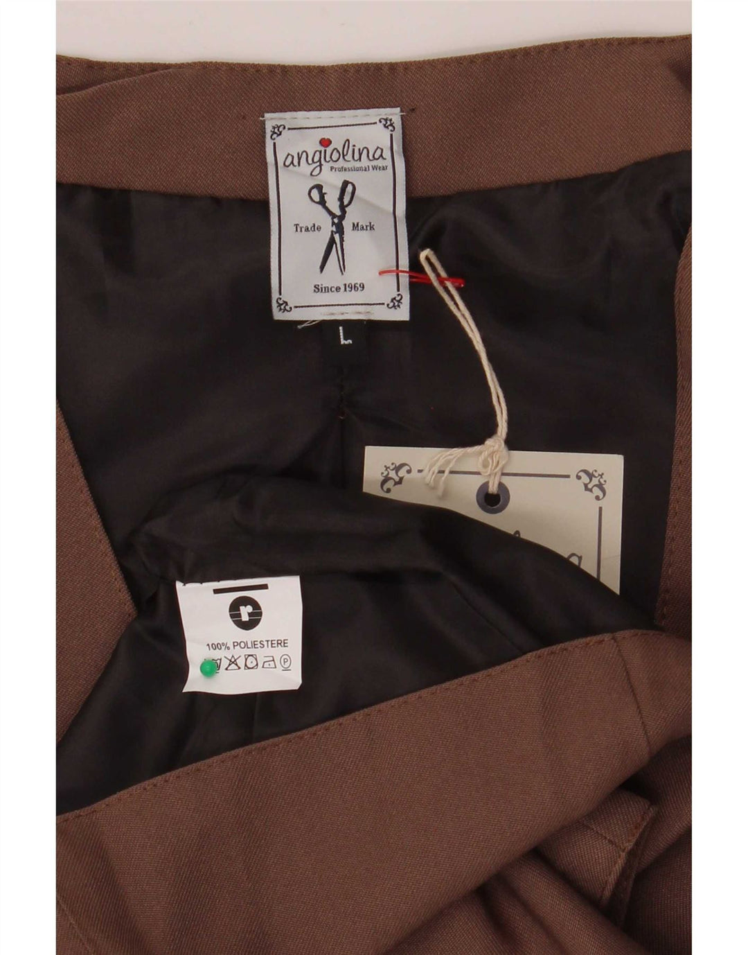 Vintage Gilet Homme Large Marron Polyester