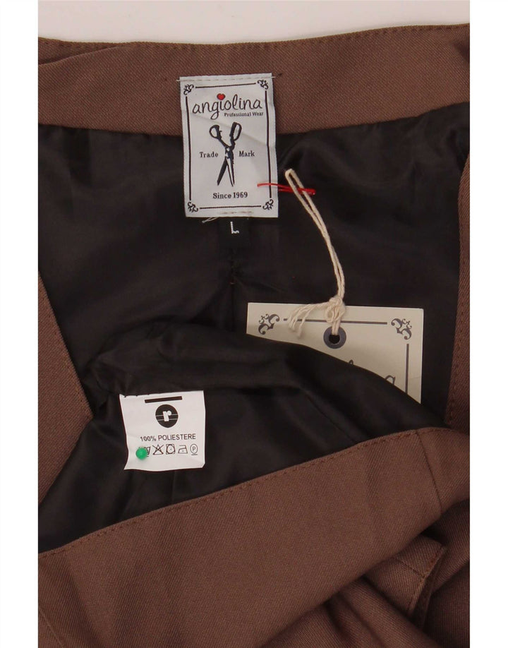 Vintage Gilet Homme Large Marron Polyester