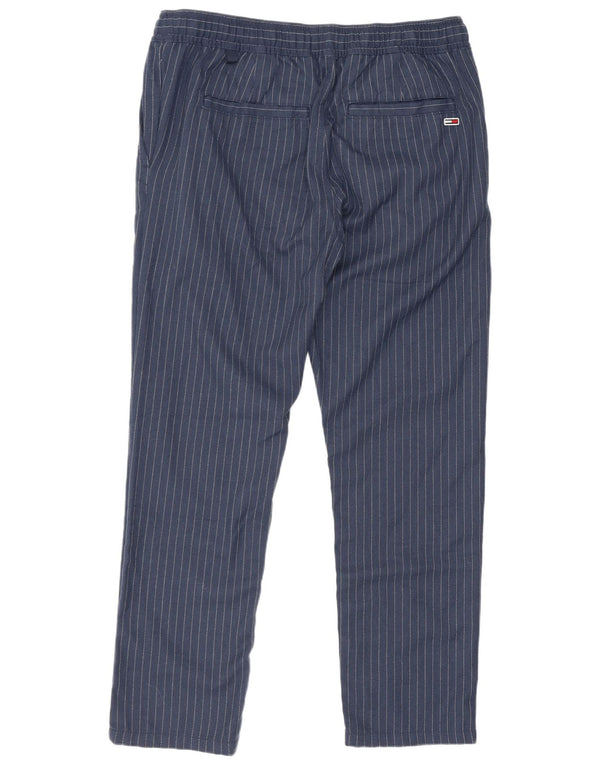 Tommy Hilfiger Pantalon chino pour homme Large W34 L28 Bleu marine à fines rayures