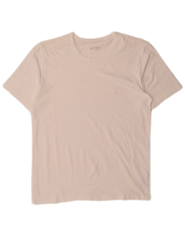 Hugo Boss T-shirt à manches courtes pour hommes, grand coton blanc