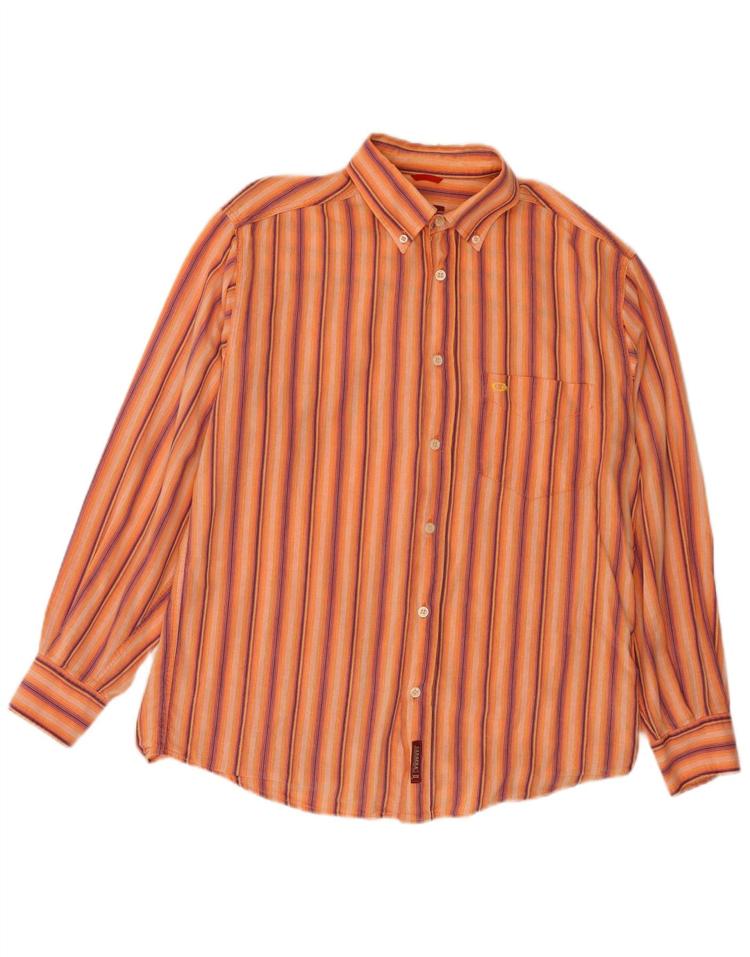 CARRERA Chemise Homme Rayé Orange Moyen Coton