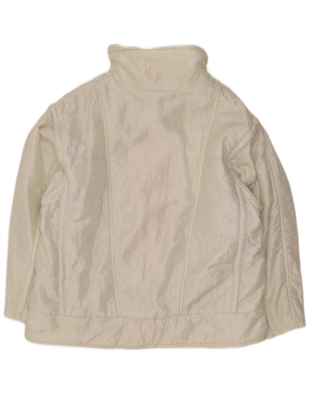 Ellesse Veste matelassée coupe ample pour femme IT 48 XL Blanc Nylon Rétro
