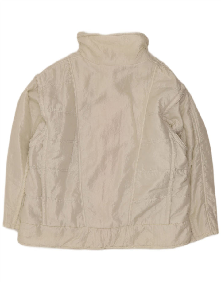 Ellesse Veste matelassée coupe ample pour femme IT 48 XL Blanc Nylon Rétro
