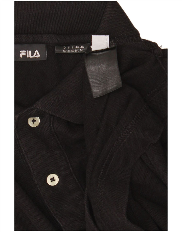 FILA Polo Homme Noir Moyen Coton