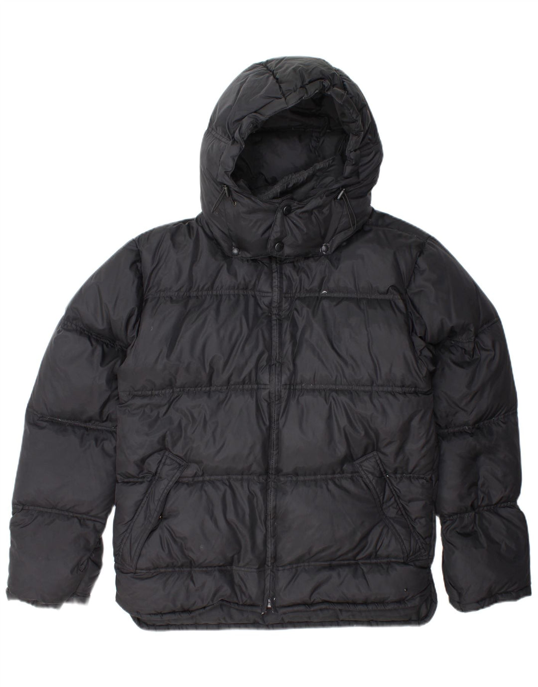 FILA Veste matelassée à capuche pour hommes UK 38 Medium Black Nylon