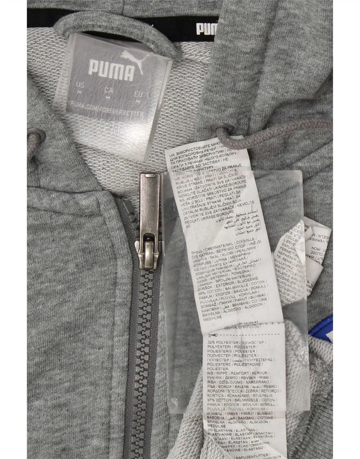Puma Sweat à Capuche Graphic Zip Homme Gris Moyen Coton