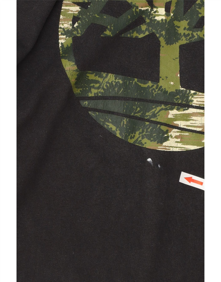 Timberland Mens Regular Fit Graphic T-Shirt Top Petit Noir Coton