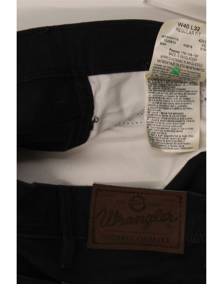 WRANGLER Pantalon décontracté droit coupe droite pour homme W40 L29 Bleu marine