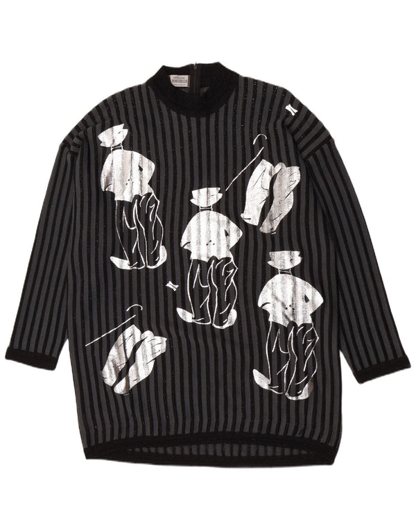Portobello's Pull long à col roulé pour femme UK 14 Noir moyen