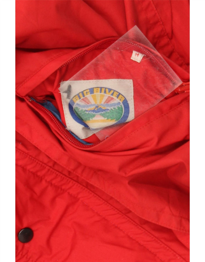 VINTAGE Veste matelassée réversible coupe ample pour homme UK 38 Rouge moyen