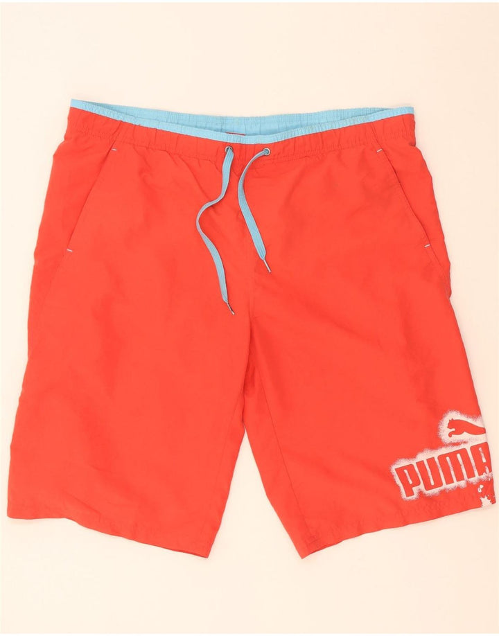 Puma Short de Bain Graphique Homme Large Rouge Polyester