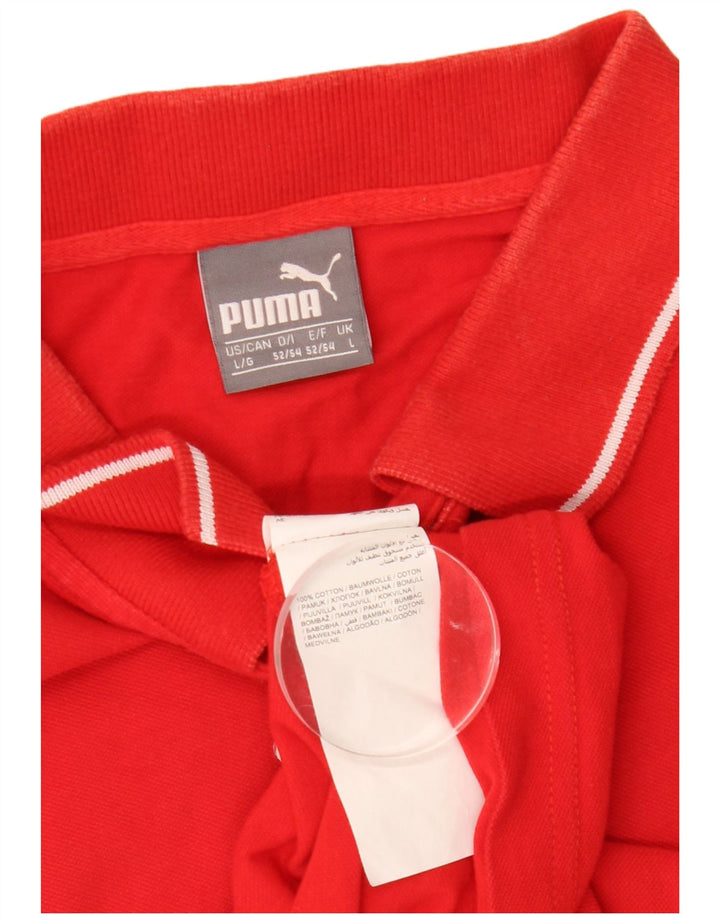 PUMA Polo Homme Grand Rouge Coton