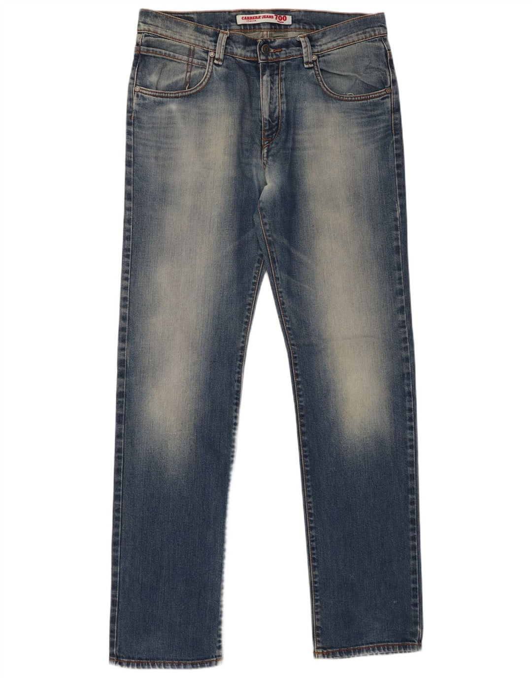 CARRERA Jean droit régulier 700 délavé à l'acide pour homme, W36 L34, bleu coton