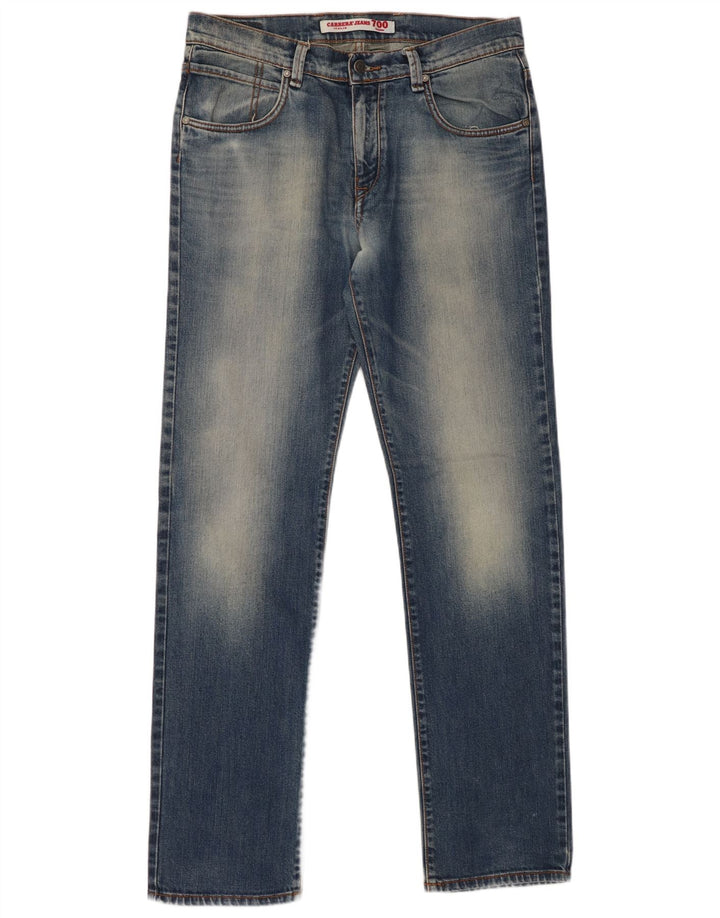 CARRERA Jean droit régulier 700 délavé à l'acide pour homme, W36 L34, bleu coton
