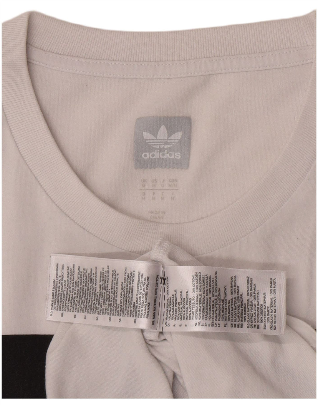 Adidas T-shirt graphique pour homme en coton blanc moyen